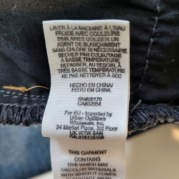 Free People Jeans Skinny Moto Style Zippered Pockets Ankles Dark Wash Waist 28 - Picture 8 of 8